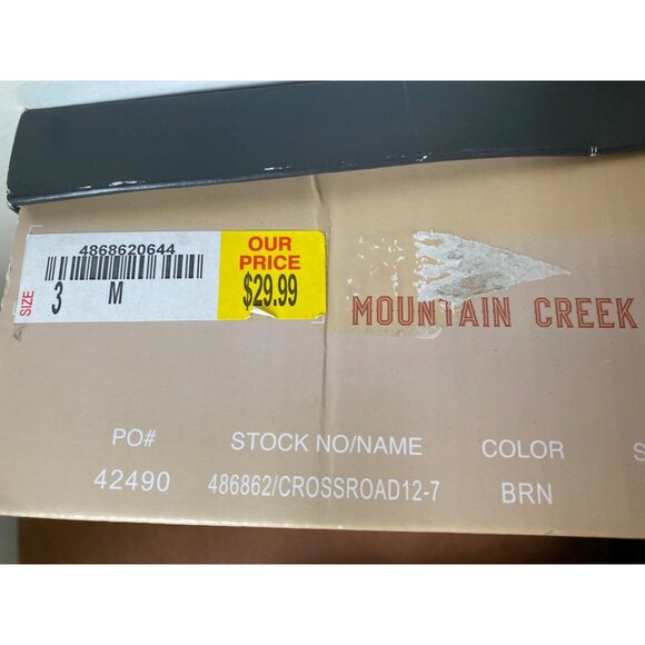 MOUNTAIN CREEK CASUAL FALL AND WINTER ANKLE BOOTS BOYS SIZE 3 BIG KIDS BROWN - Picture 9 of 9